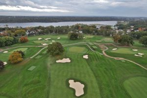 Wannamoisett 10th Green Aerial